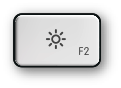 Mac F2 and brightness down key
