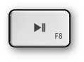Mac F8 and play pause key
