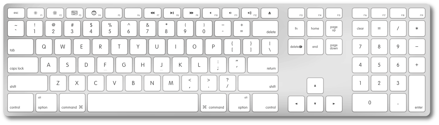 Apple (Ultra–thin USB) keyboard