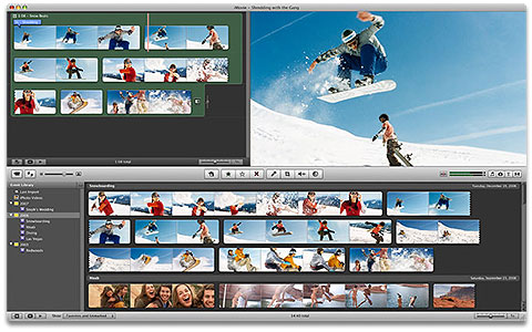 iMovie editing window