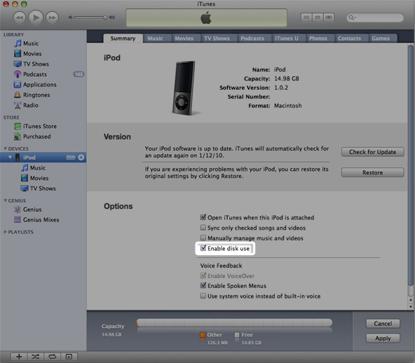 Ipod Nano 5G Supported Video Formats