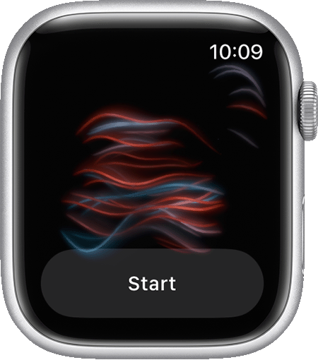 Apple Watch, показывающие запрос для начала измерения уровня кислорода в крови.