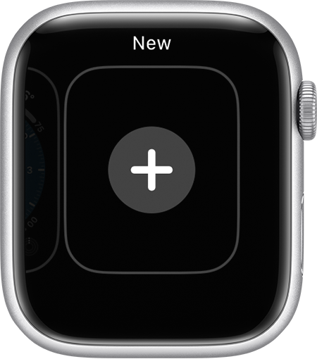 Циферблат Apple Watch со значком плюса для добавления циферблата