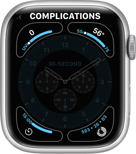 Циферблат Apple Watch с расширениями